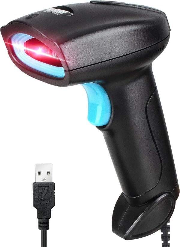 Barcode Scanner USB 1D Wired CCD Barcode Reader